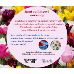Jarní quillingový workshop 26. 3. 2023 od 9:30 do 11:30